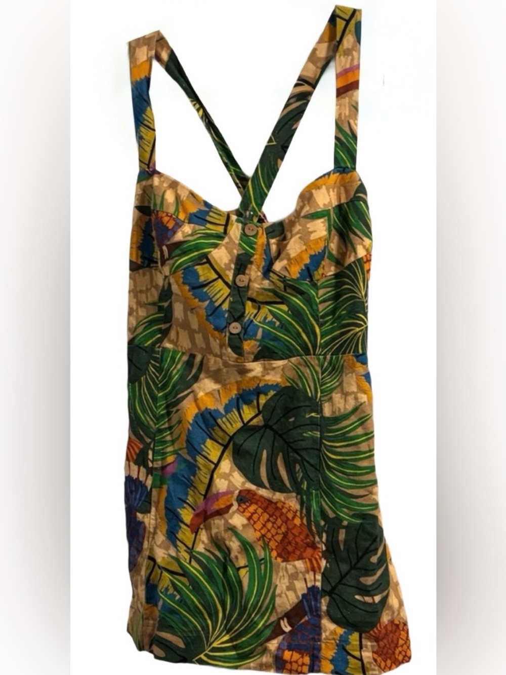 House of Harlow 1960 Tropical Print Mini Dress Size XL